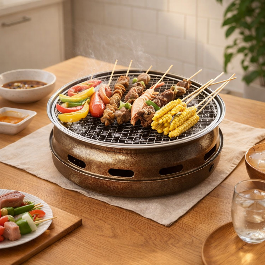 Korean Round Charcoal Grill